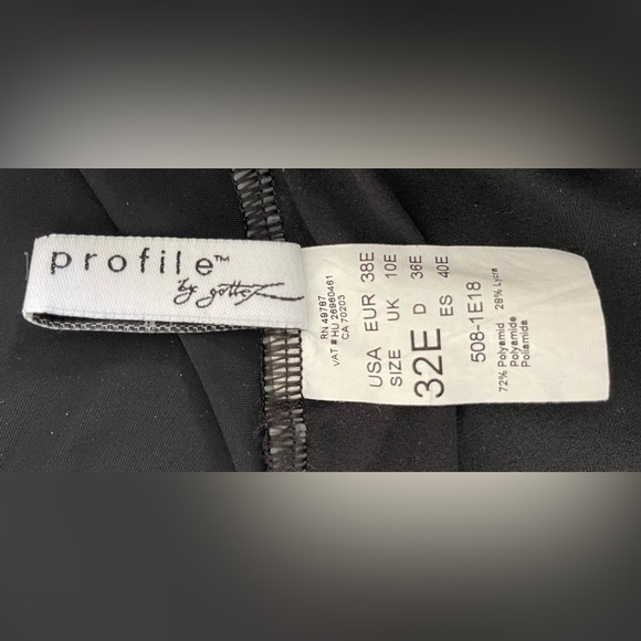 Tankini Bathing Suit top Gottex Black Blue & Green Adjustable Bra Size 32E VGC! - Picture 5 of 5